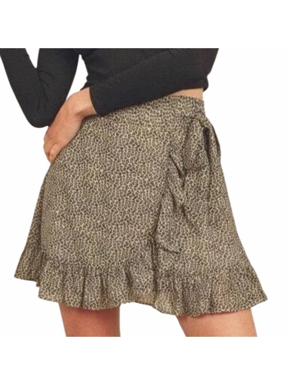 Altar'd State Animal Kingdom Ruffle Detail Skirt Women's Size Medium VGC